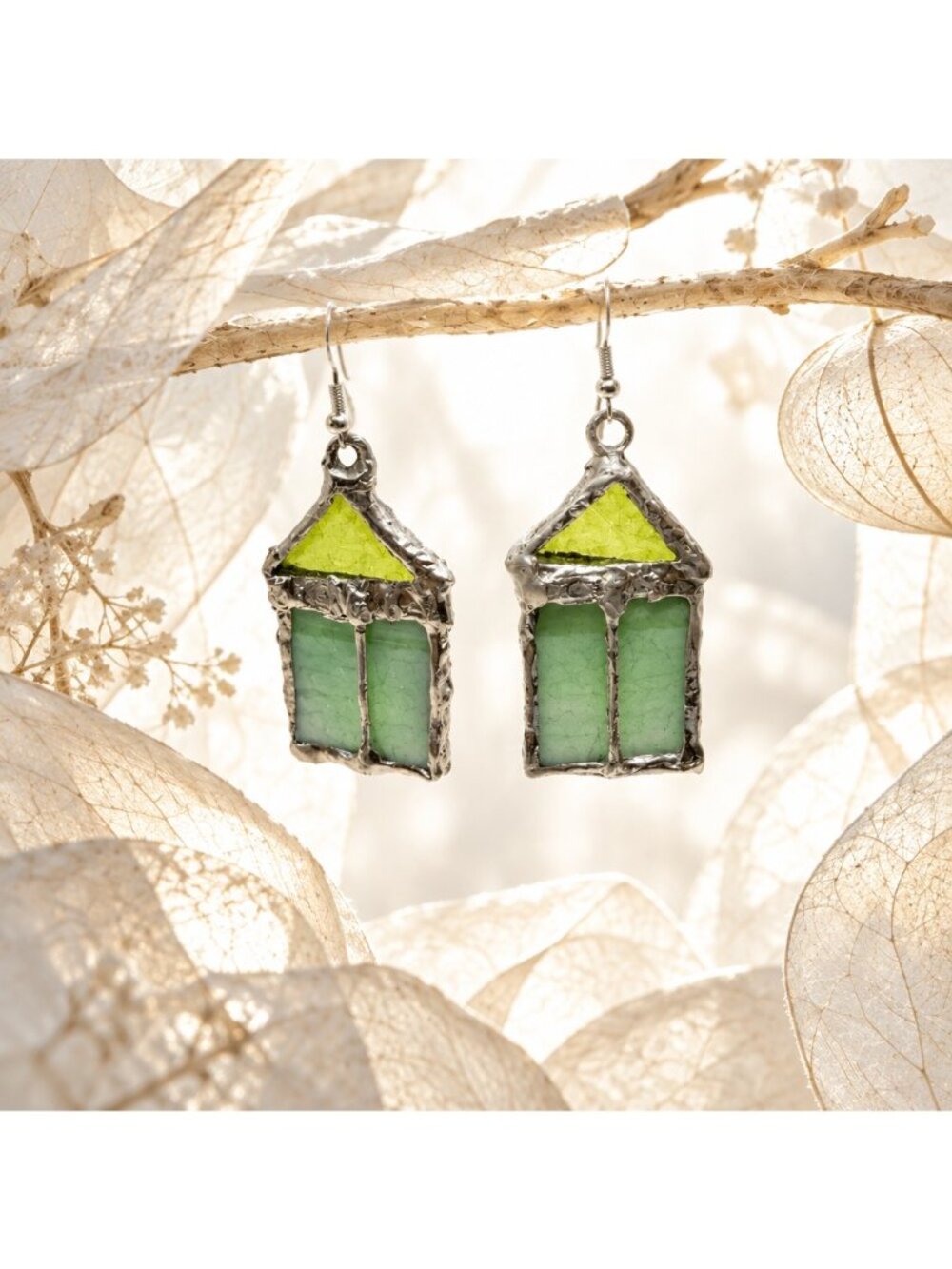 Stained Glass Window Dangle Earrings | Alma Antigua